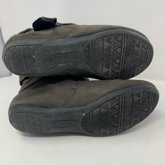 Bongo REID Slouchy Ankle Boots Size 5 Brown Side Tie Faux Suede Booties Boho Y2K - Picture 10 of 12